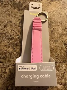 heyday™ Wrist Strap with 8" Lightning to USB-A Charging Cable Teal for iphone - Picture 1 of 2