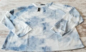 Damen Romantic Hut Lounge Shirt Größe XL blau weiß - Bild 1 von 8