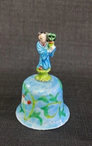 Antique Enamel Chinese Guan Yin Dinner Table Bell - Picture 1 of 9