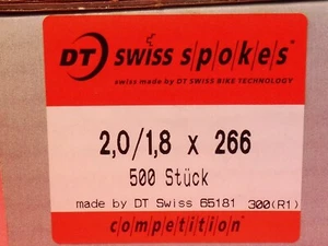 Scatola (500) DT Swiss 14/16 raggi da competizione - 266 mm - NOS - Foto 1 di 4