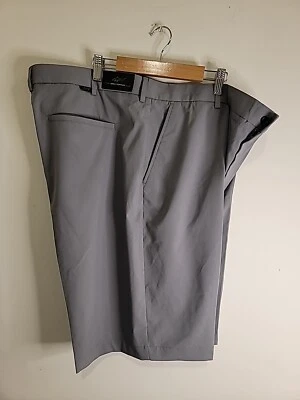 NUEVOS PANTALONES CORTOS ELÁSTICOS MICROLUX DELANTEROS PLANOS GREG NORMAN PARA HOMBRE NUEVOS CON ETIQUETAS 44x10 Gris Foto 1 de 4
