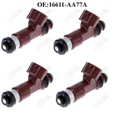 4 inyectores de combustible para Subaru Legacy Outback 2010-2012 2,5 L FJ1198 16611-AA77A Foto 1 de 4