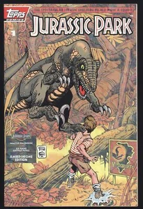 JURASSIC PARK #1 AMBERCHROME EDITION VARIANT TOPPS SIGNED WALTER SIMONSON 1993 - Picture 1 of 2