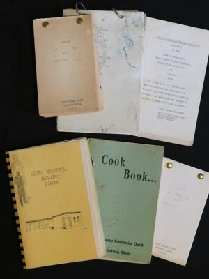 Vintage Lot of 6 Cookbooks Northern Illinois Church Organization Recipe Books - Image 1 of 4