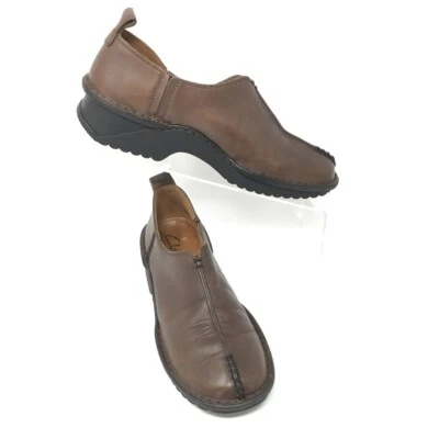 Mocasines sin cordones de cuero Clarks, talla 6,5 M, marrón, zapato para caminar Foto 1 de 4