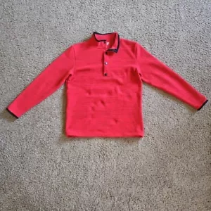 Obermeyer Sweater Mens Medium Pullover Ski Red 1/4 Button - Picture 1 of 11