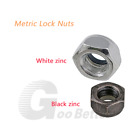 Lock Nuts Metric White Zinc/Black Zinc Plated Nylon Insert Lock Nuts M2-M16