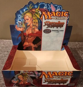 MTG: MASCHERE MERCADIANE vuota Booster Pack espositore; usura pesante, NO CARDS 1999 - Foto 1 di 7