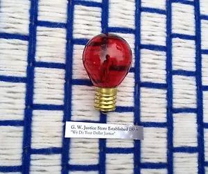 rudolph the reindeer NOSE frostie santa C9 transparent RED LIGHT BULB 10w S11 TR - Picture 1 of 3