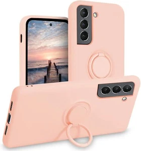 Coque Silicone Pour Samsung S21 5G Couleur Rose Avec Anneau Support Little Bouti - Photo 1 sur 3