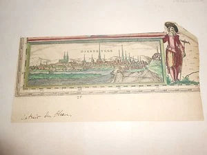1638 GERMANIA VEDUTA DI OSNABRUCK IN GERMANIA DA UNA MAPPA DI BLU - Foto 1 di 1
