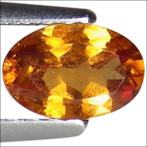 Granate natural de hessonita de 0,45 quilates corte ovalado naranja - Imagen 1 de 2