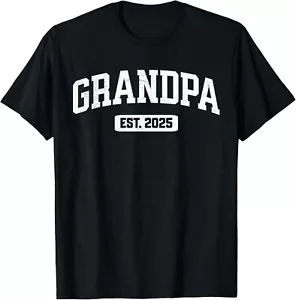 Promoted to Grandpa Est. 2025 Grandparent Baby Announcement unisex T-Shirt - Picture 1 of 2