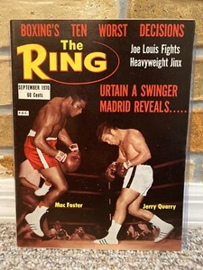 RING BOXING VINTAGE MAGAZINE JERRY QUARRY MAC FOSTER September 1970 MINT UNREAD - Picture 1 of 3