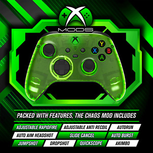 XBOX ONE SERIES RAPID FIRE CONTROLLER - CHAOS ANTI RECOIL MOD -Transparent Green