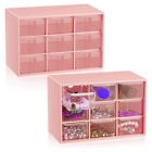 2 Pcs Small Drawer Organizer 9 Drawer Toolbox  Drawer Organizer with Clear8306