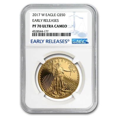 2017-W 1 oz Proof American Gold Eagle PF-70 UCAM NGC (ER) - Image 1 of 3