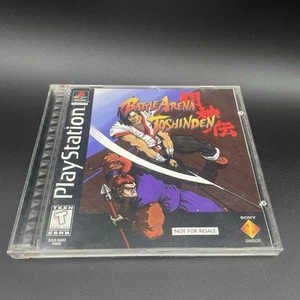 Battle Arena Toshinden PS1 Not for Resale Black Label CIB Sony T-Teen Complete - Picture 1 of 11