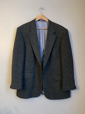 Lands End куртка мужчин 46R зеленый Harris Tweed США сделано винтажный шерсти блейзер - Изображение 1 из 4