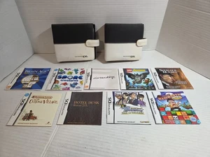 2 Nintendo DS Game and Manual Carrying Case- Black and White (With Manuals) - Picture 1 of 13