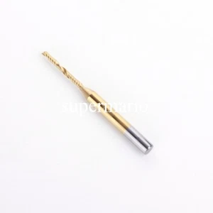 1x 1/8 Zoll Titan N2 beschichtetes Hartmetall eine einzige Flöte CNC-Fräser 1,5 mm x 12 mm - Bild 1 von 3