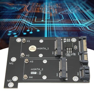 Adapter Card Dual MSATA SSD to Dual SATA3 Fast Reading Speed Converter Computer - Afbeelding 1 van 12
