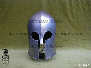 SCA LARP 18GA Medieval Barbuta Helmet /Great Knight Templar Helmet Replica - Picture 1 of 3