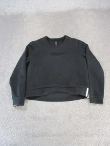 Adidas Sweater Womens Medium Black Cotton Fleece - Picture 1 of 8