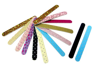 Nail Buffer File Sanding Emery Board Files Single Sided Glitter Design - Image 1 of 4