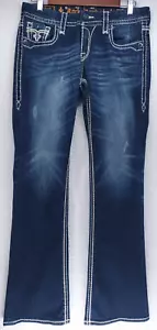 Rock Revival Ashlyn Easy Boot Distressed Stretch Women's Size 28 (32" x 33" ) - Picture 1 of 12