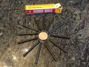 12 Dormer england short flute stub drills 1/4 flute x 2 long No. 20 machine shop - Picture 1 of 6