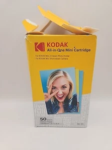 Kodak All-In-One Mini Cartridge 50 Sheets Ribbon Paper 54x86 Credit Card Size - Picture 1 of 3