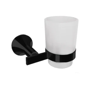 Banyetti Ariano Round Tumbler Toothbrush Holder - Matt Black - Picture 1 of 2