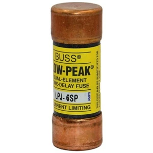 LPJ6SP Cooper Bussman 6A 600V Dual Elem. Time-Delay Current Limiting Fuse -SA - Picture 1 of 1