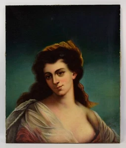 1893. Cuadro antiguo, retrato de mujer, desnudo, óleo, firmado y fechado. - Imagen 1 de 11