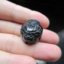 Genuine Obsidian Carved hardwork Netsuke necklace Pixiu beast pendant 210