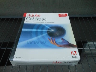 Adobe GoLive 5.0 para Windows, Versión Actualización, NUEVO EN CAJA SELLADA 2000 De Colección Foto 1 de 4