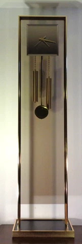 VTG Mid Century Modern Smoked Lucite Grandfather Clock Nelson/Miller Style Nice! Cover