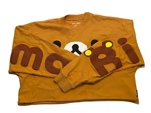 Rilakkuma NEW Spirit Jersey Long Sleeve Crop Top XL Japan LA Bear Shirt - Picture 1 of 12