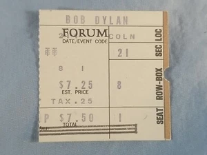 2-14-74 1974 Bob Dylan And The Band Vtg Concert Ticket Stub LA Fabulous Forum - Picture 1 of 2