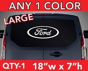 FORD OVAL LOGO DECAL STICKER 18"h x 7"w in ANY  1 COLOR - Picture 1 of 4