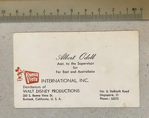 old Singapore Buena Vista International Inc. Walt Disney name card 新加坡 華德狄斯耐製片公司 - Picture 1 of 2