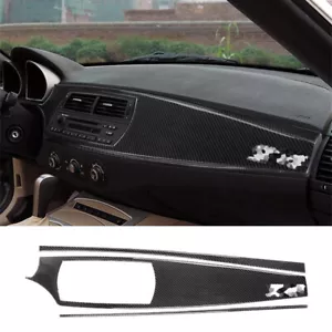 4×Carbon Fiber Console Co-pilot Dashboard Panel Cover For BMW Z4 E85 E86 2003-08 - Picture 1 of 12