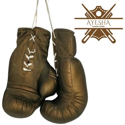 Echtleder Vintage Style Handschuhe 16oz, Boxhandschuhe, Oldschool - Bild 1 von 4