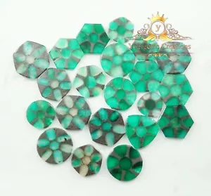 Certified Natural 500 Ct Lovely Trapiche Emerald Rare Mix Cut Lot Loose Gemstone - Picture 1 of 7