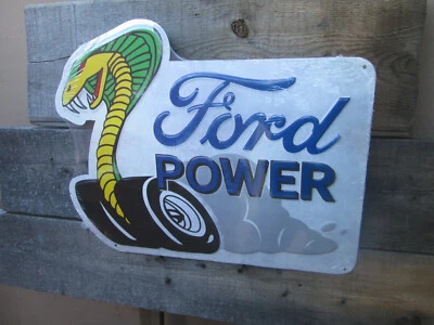 PANTALLA DE HUMO FORD POWER COBRA SERPIENTE Display Stang Shop DE LUJO ESTÁNDAR HOT ROD  Foto 1 de 4