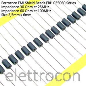 5 pezzi Perline di Ferrite Filtro Induttore EMI Shield FRH035060A 3,5 x 6mm - Picture 1 of 1