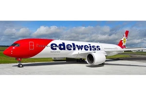 XX20569 JC Wings A350-900 1/200 Model HB-IHC Edelweiss Air w/Stand - Picture 1 of 1