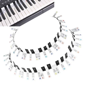 Removable 88 Key Piano Keyboard Note Labels Colorful Notes Guide Letters Sti NAU - Picture 1 of 22
