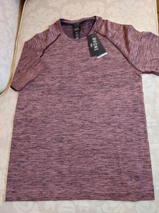 NEW! Rhone Men's Vapor Training SS Performance Shirt Pink Salt/Black Size S $78 - Picture 1 of 9